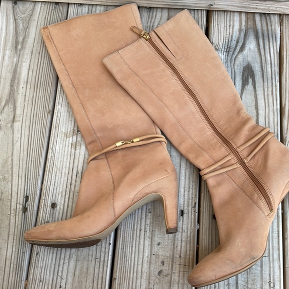 ECCO Tall Camel Colored Boots Size 41 - Picture 6 of 12